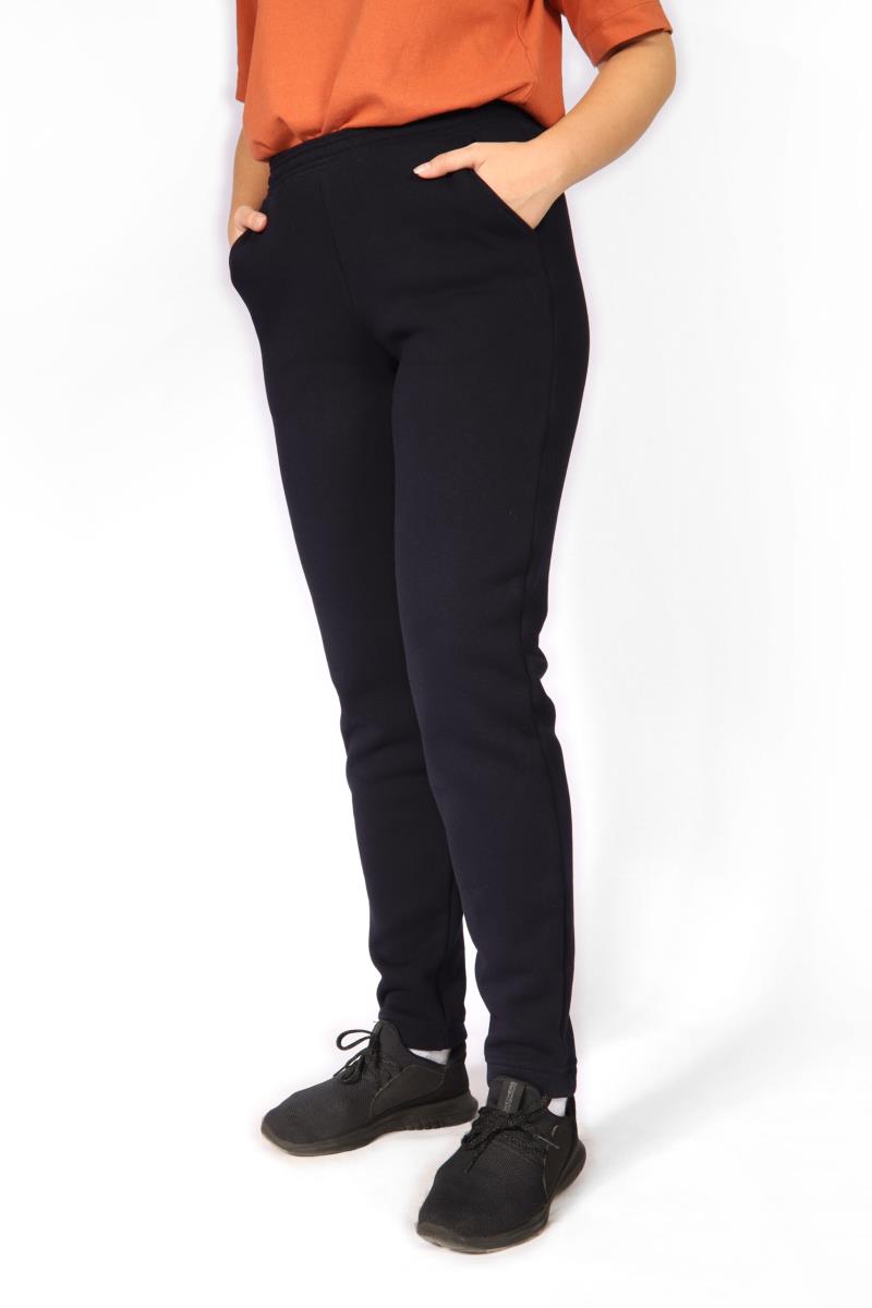 Брюки жен. с начесом т.синий 1315201 - 0