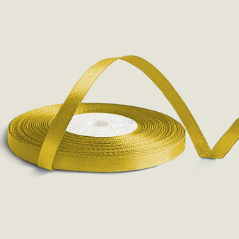Лента атласная 6 мм МН золото (36ярд=33м) - 0