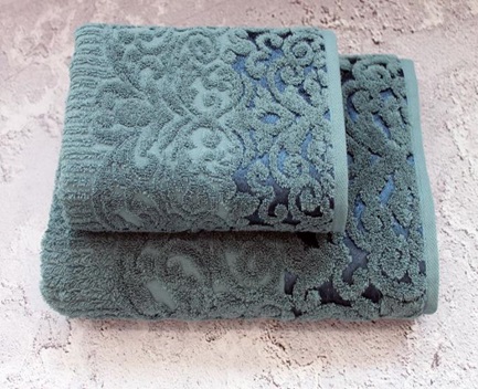 Полотенце махровое NAOMI 100% хлопок, зеленый - 0