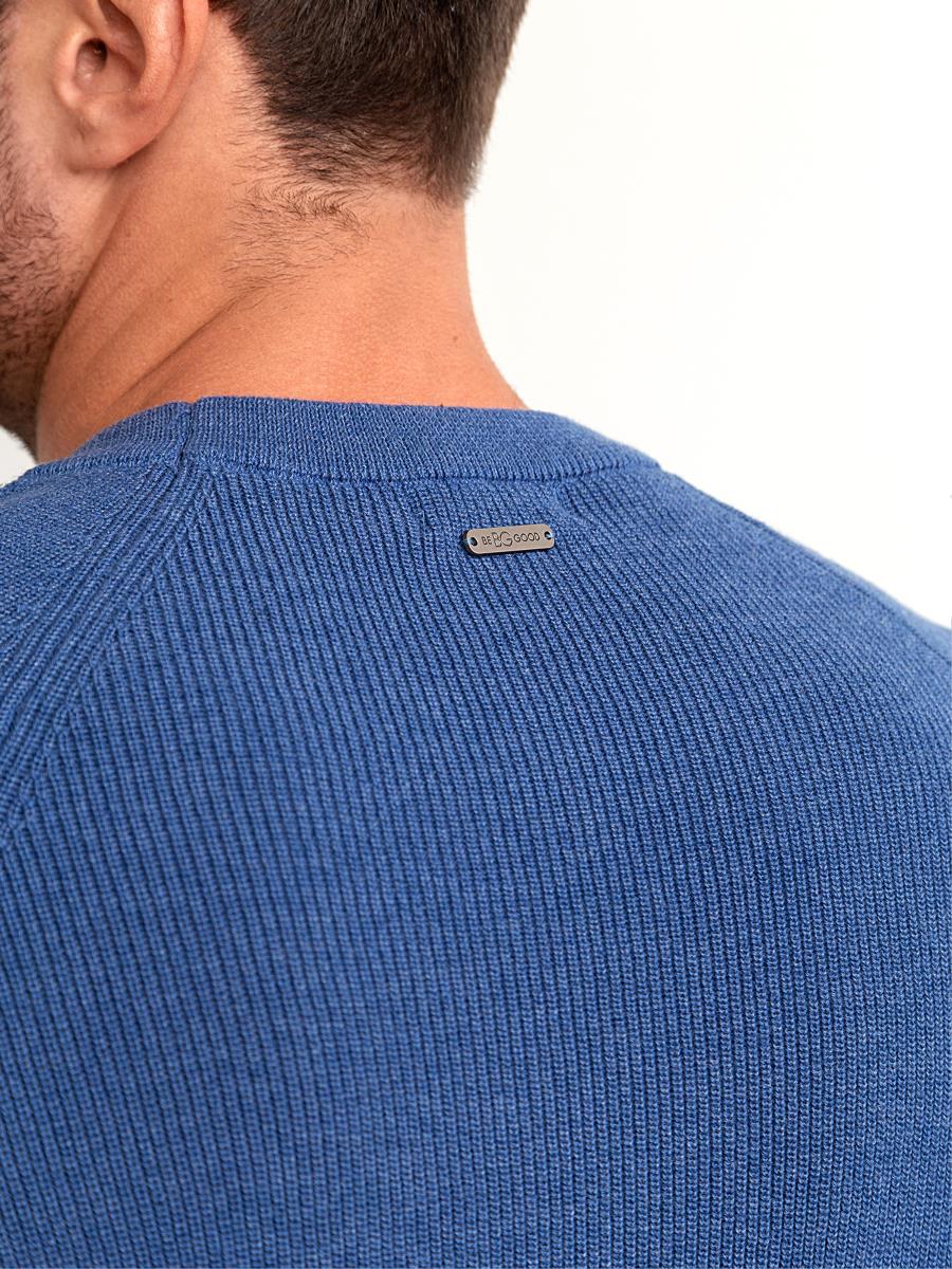 Джемпер муж BeGood AW23MK266A синий меланж - 2