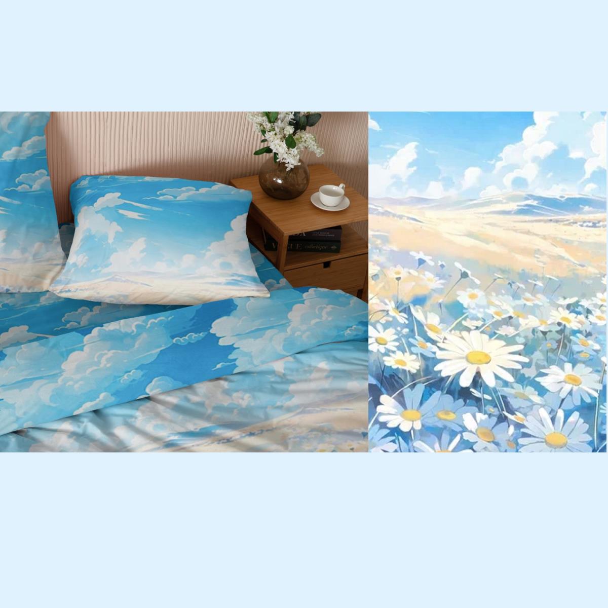 Перкаль 220 см наб рис.72055-1 Воздушные ромашки - 2