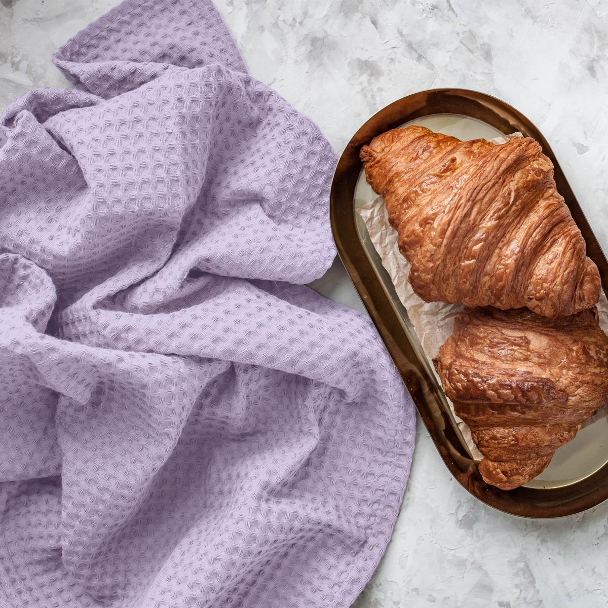 Полотенце вафельное лаванда - 0