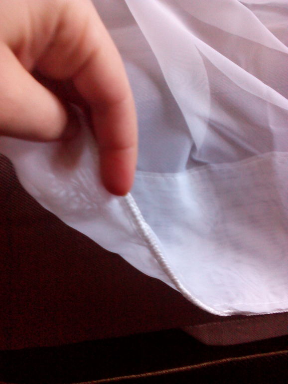 Вуаль белая с утяжелителем 300см - 0