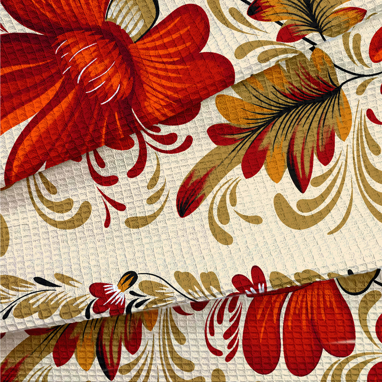 Полотно вафельное 50 см наб рис.29431-1 Аленький цветочек - 2