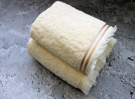 Полотенце махровое СТЕФАНИ/STEFANY, кремовый - 0