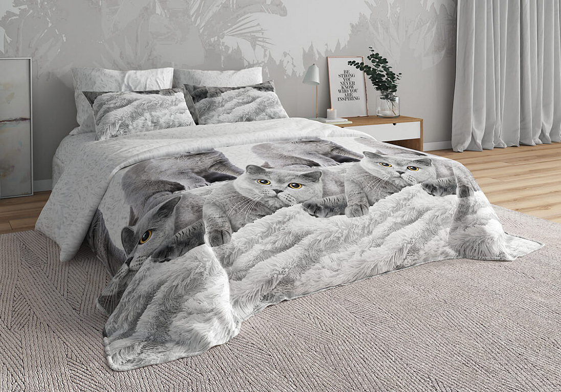 Бязь наб 220 см Серый британец ПРТС 0257 - 0