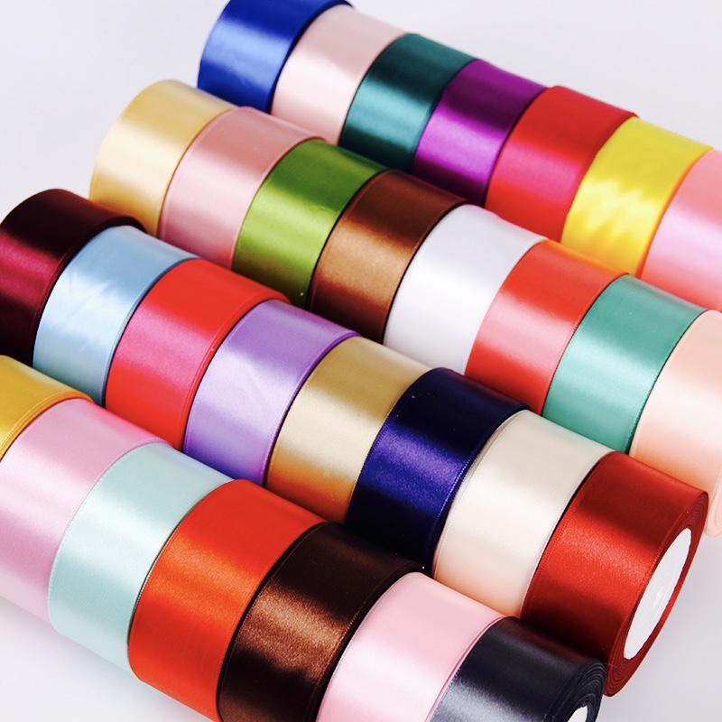 Лента атласная 25мм Magic4Hobby 4814 бежевый (22,5м) - 0