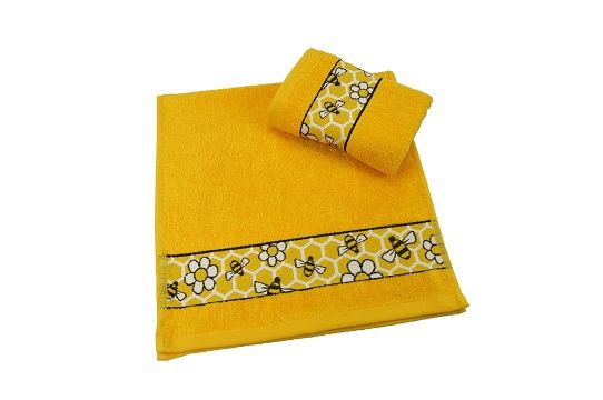 Полотенце махровое 340 г/мкв 30*60 НФ Пчелы - 0