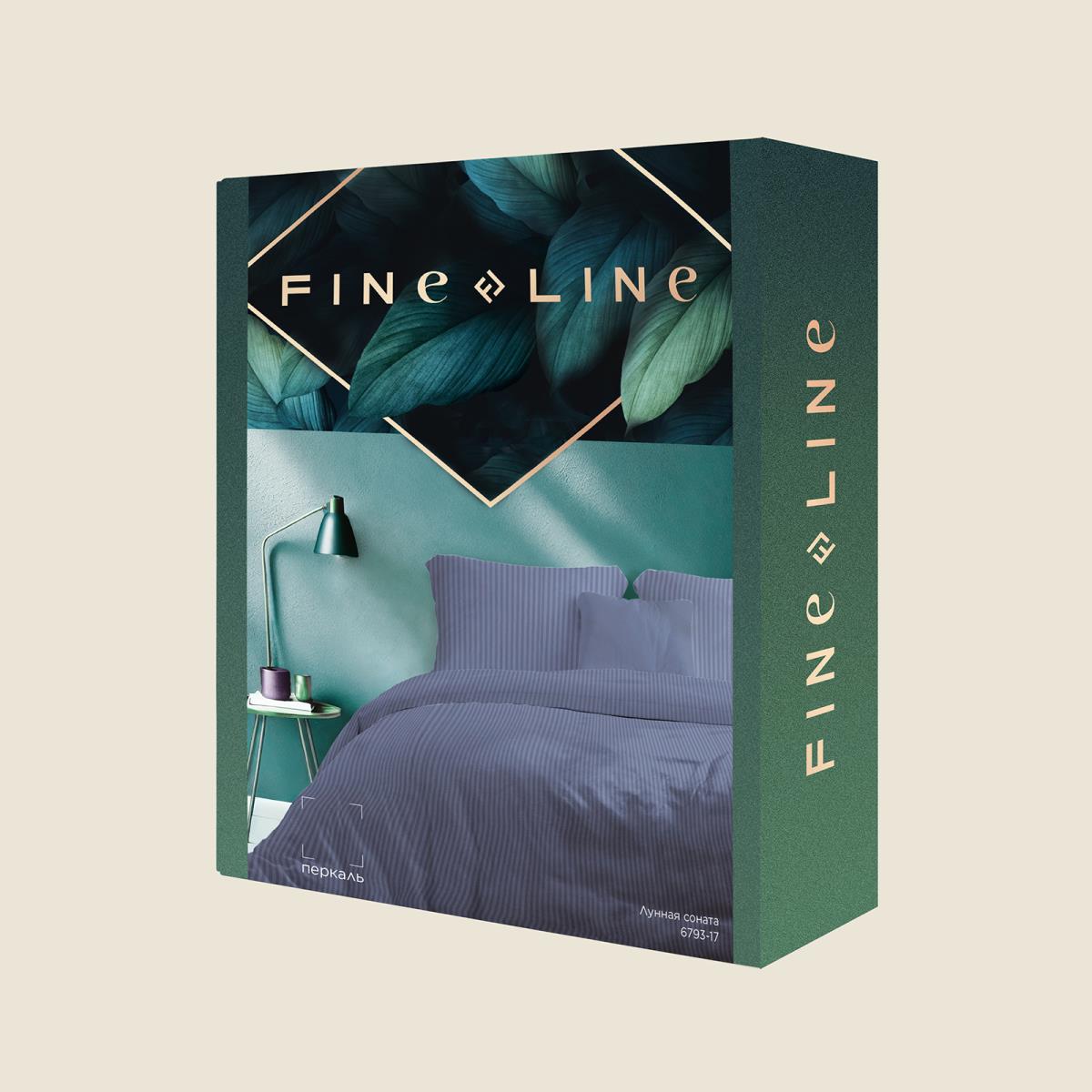 КПБ перкаль Fine Line рис.6793-17 Лунная соната (маренго) - 3