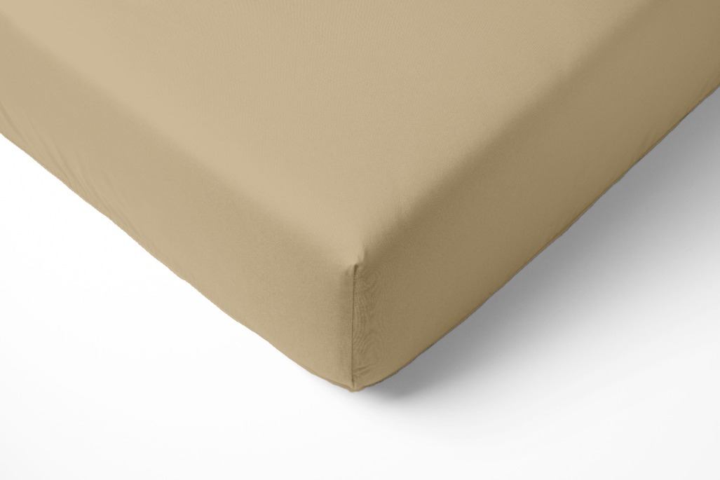 Простыня трикотажная на резинке Fine Line бежевый - 0