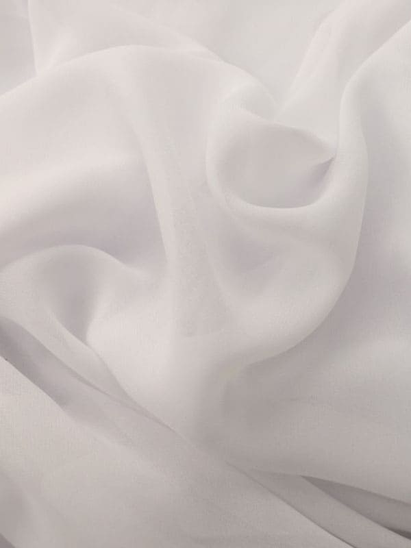 Ткань Шифон Винди белый, шир.150см. - 0