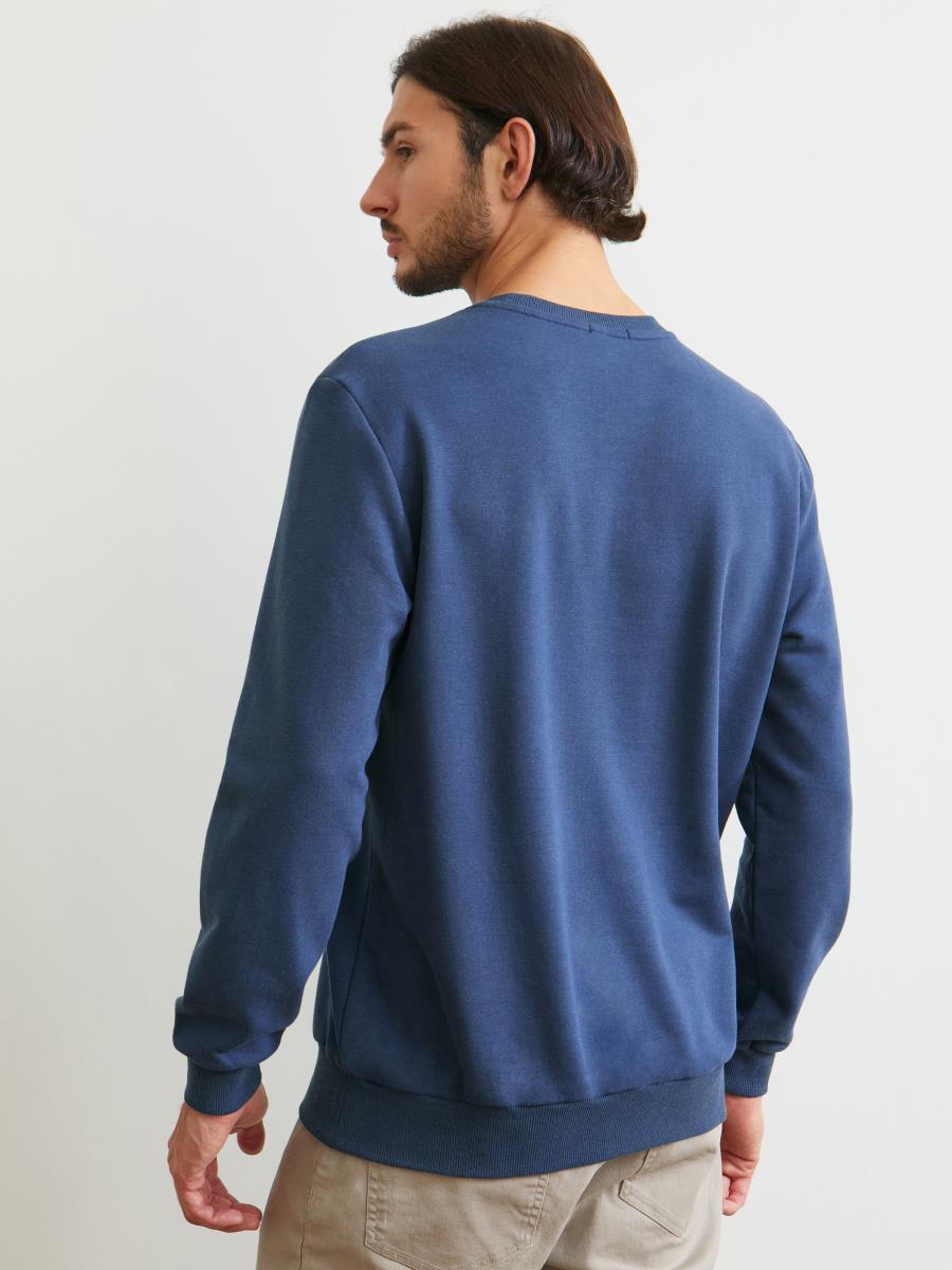 Джемпер муж BeGood AW23MJ250 синий меланж - 1