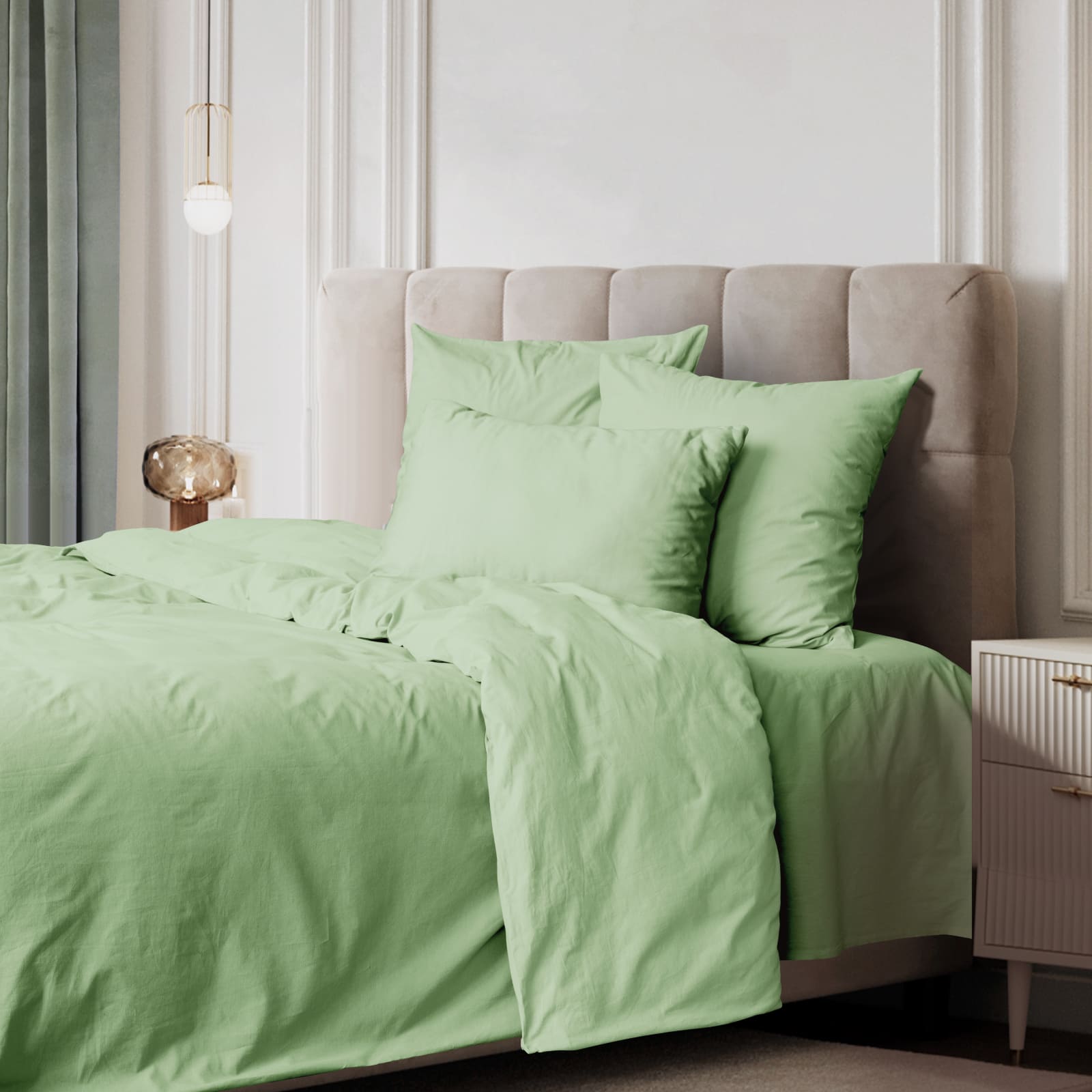 Перкаль 220 см г/к рис.86024-12 фисташковый АК - 3