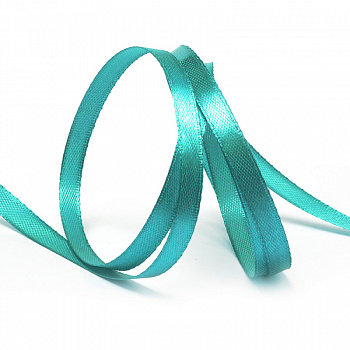 Лента атласная 6мм цв.144 бирюза (27,4м) - 0