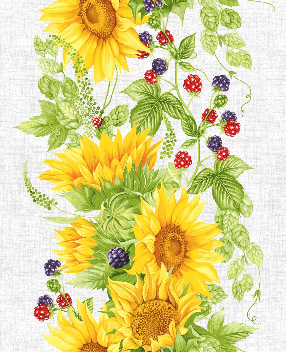 Полотно вафельное 50 см наб рис.5599-1 Подсолнух - 0