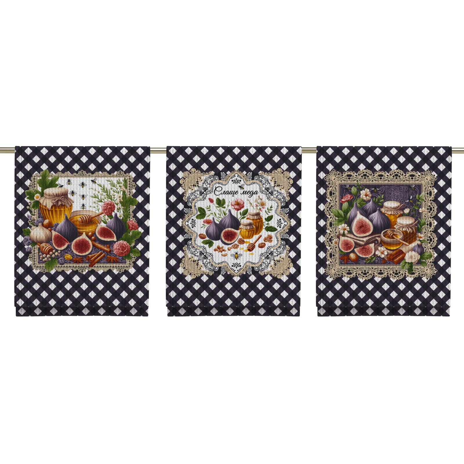 Рогожка 150 см наб рис.29457-1 Слаще меда - 1