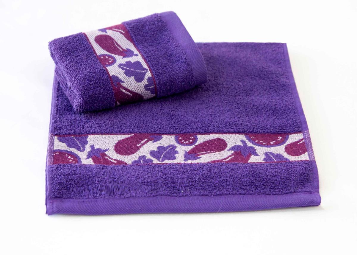 Полотенце махровое 340 г/мкв 30*60 НФ Баклажан - 0