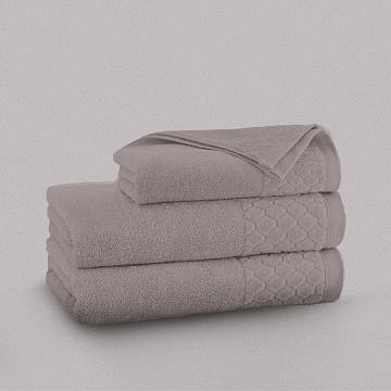 Полотенце махровое Fine Line, коллекция Mokko, пурпурно-серый