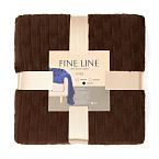 Плед велсофт Fine Line BARS 001-BAR- коричневый