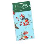 Фартук с карманом рогожка Fine Line рис.62020-2 Снегири