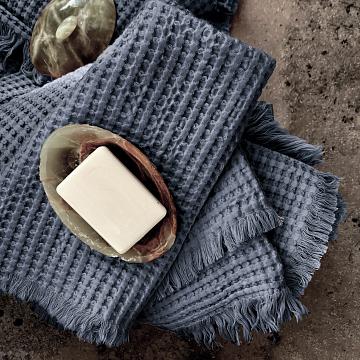 Полотно вафельное 150 см гладкокрашеное арт. 169 рис 86095-13 серо-голубой АК