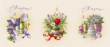 Полотно вафельное 150 см наб рис.29483-1 Самой Любимой