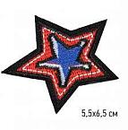 Термоаппликации арт.TBY-2143 Звезда 5,5х6,5 см