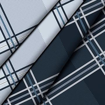 КПБ перкаль Fine Line рис.60366-1/60371-1 Канкор сапфир