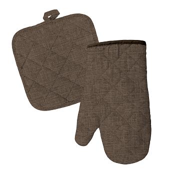Набор из рогожки прихватка, рукавица Все ДOMA/Vse DOMA рис.60008-10 Кофе