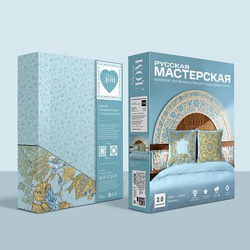 КПБ бязь РУССКАЯ МАСТЕРСКАЯ Любимый дом (70х70 - 2 шт. панно) рис.60383-1/13320-8 Надежда