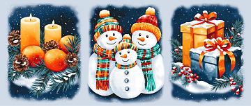 Полотно вафельное 150 см наб рис.29396-1 Мандариновый аромат