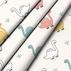 Простыня перкаль WENGE Kids рис.60083-1 Cute Dino