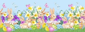 Дорожка 50 см наб рис.35004-1 Пасхальные зайчики