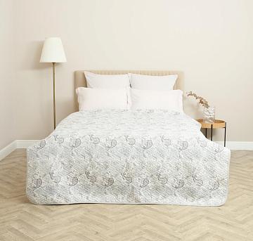 Покрывало двустороннее п/э Комфорт Серые вензеля