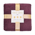 Плед велсофт Fine Line Баклажан 19-2311 кубик