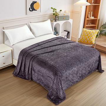 Плед велсофт Vse DOMA Египет, цвет темно-серый, стрижка, ролик