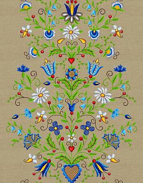 Дорожка 50 см наб рис.30162-1 Цветочный лен