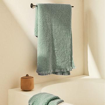 Полотно вафельное 150 см г/к 86077-8 светло-бирюзовый АК