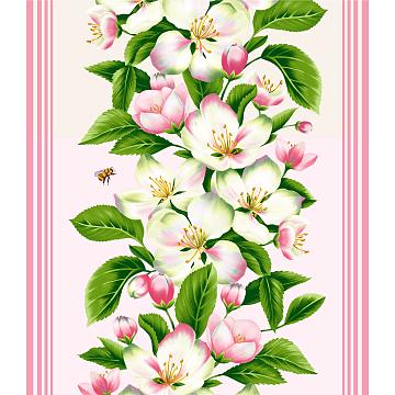 Полотно вафельное 50 см наб рис.29432-1 Цветочный вернисаж