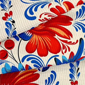 Полотно вафельное 50 см наб рис.29431-2 Аленький цветочек