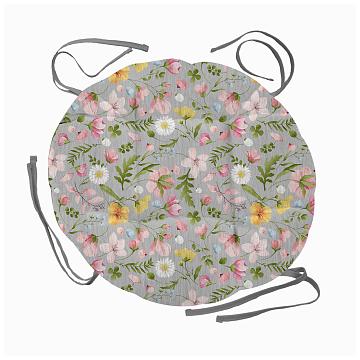 Подушка на стул с тафтингом круглая Все ДOMA/Vse DOMA рис.60359-1 Офелия