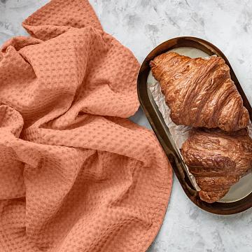 Полотно вафельное 150 см г/к рис.86106-2 светло-оранжевый АК