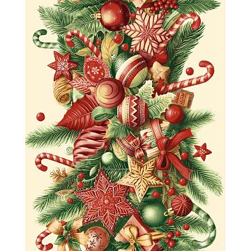 Полотно вафельное 50 см наб рис.29404-1 Сладкие трости