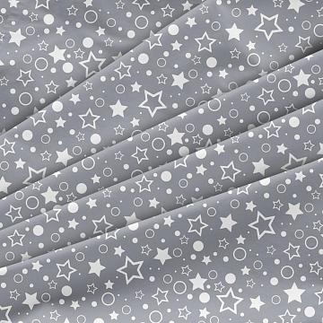 Перкаль 150 см наб рис.64016-2 Белое ассорти на сером (комп 923885)