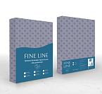 Простыня трикотажная на резинке Fine Line Клетка серый