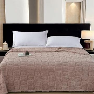 Плед велсофт Все ДOMA/Vse DOMA Сердца, цвет какао, шерпа, ролик