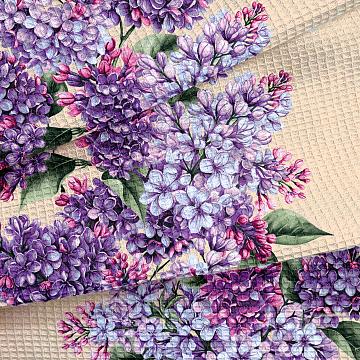 Полотно вафельное 50 см наб рис.29428-2 Сирень