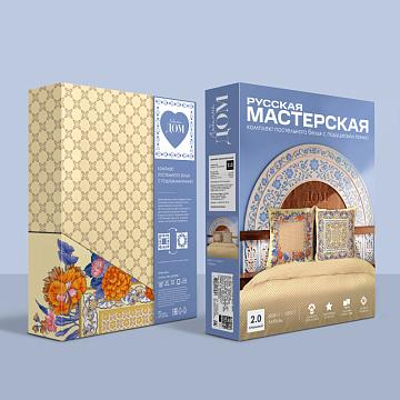КПБ бязь РУССКАЯ МАСТЕРСКАЯ Любимый дом (70х70 - 2 шт. панно) рис.60381-1/13322-7 Любовь