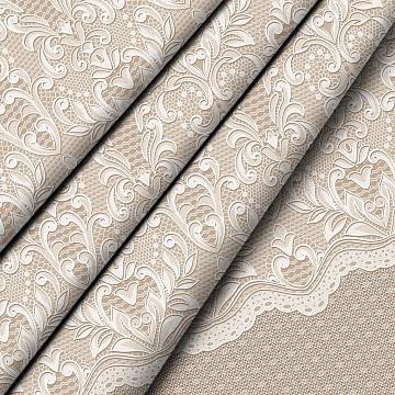 Перкаль 220 см наб рис.72086-2 Кружевная вуаль