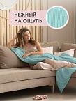 Плед велсофт Floox Мятный 13-6008 полоса